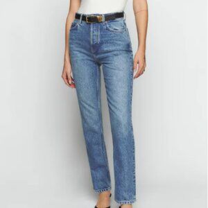Reformation Cynthia High Rise Straight Jeans, Size 27